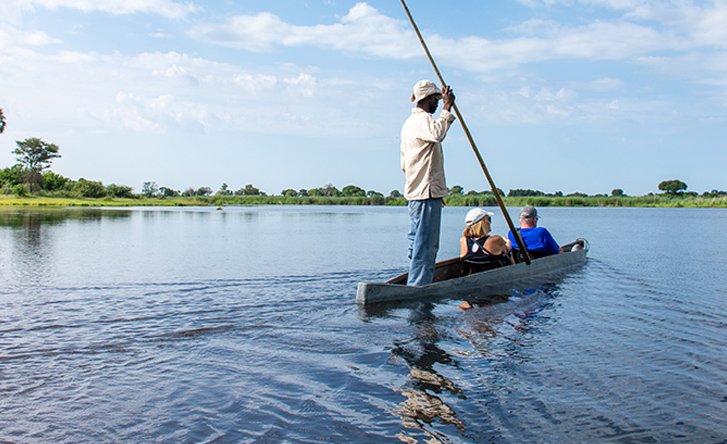 Traditional mokoro in the Okavango Delta